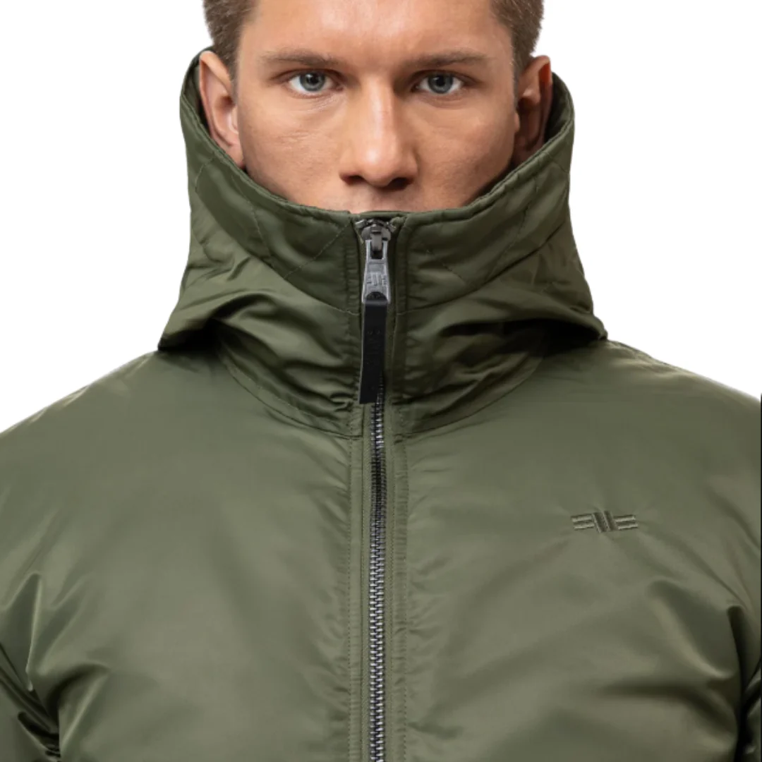 Pitbull Herren Bomberjacke „Encino“ – Winterjacke mit Kapuze in Olive oder Schwarz – Bild 6