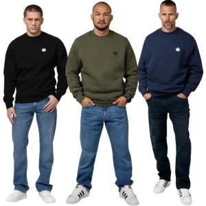 Pitbull Herren Sweatshirt „Kleines Logo“ – klassischer Crewneck mit Premium-Finish