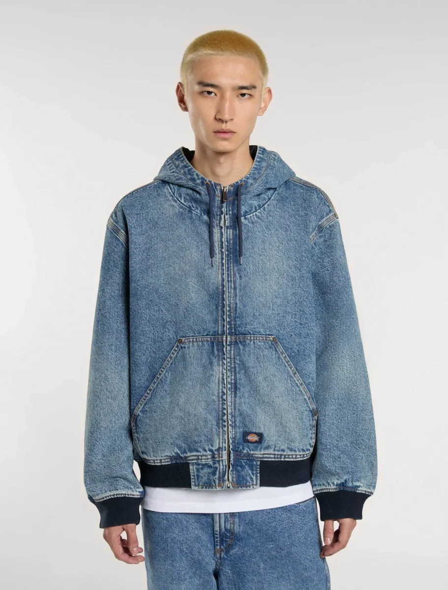 Hooded denim jacket