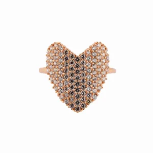 Ring mit Zirkonia Herz - Sterling Silber