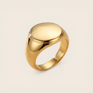 The Grand Signet Ring aus 925 Silber vergoldet