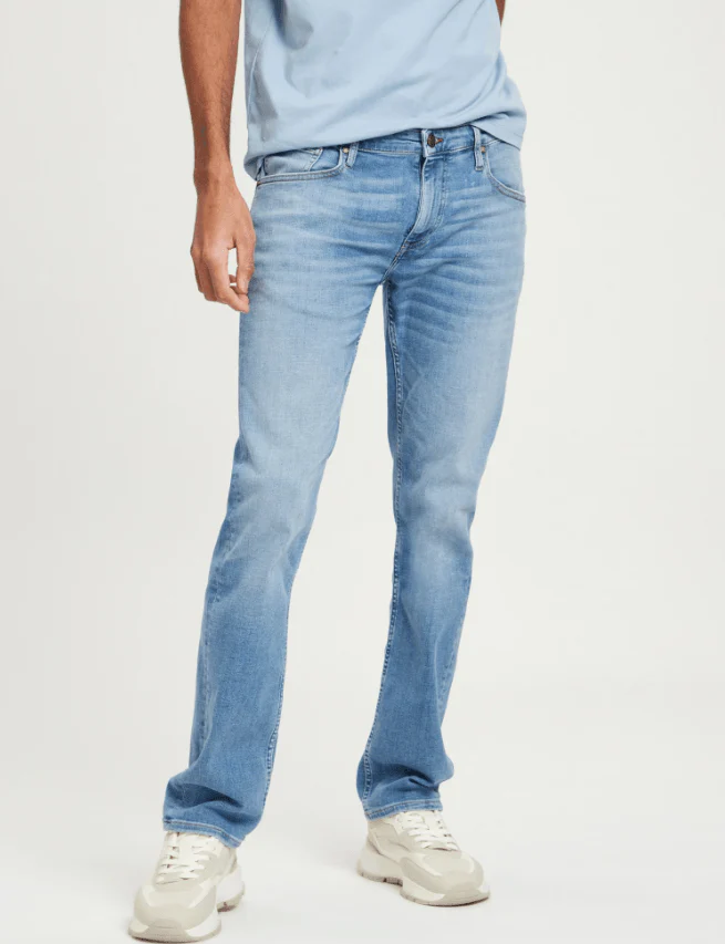 Cross Herren Jeans Damien E198-084 in Light Mid Blue – Bild 2