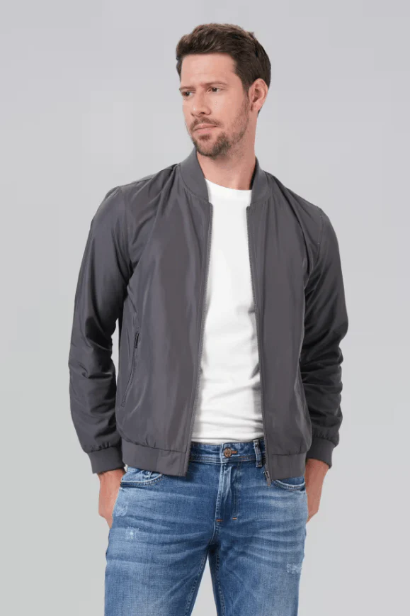 M.O.D Herren Blouson Fliegerjacke Jaden College in iron grey – Bild 3