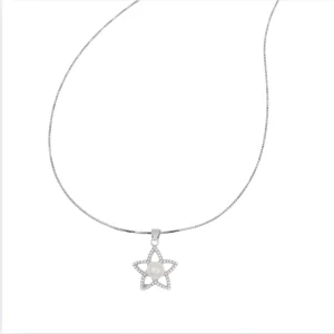 Blütenperle Halskette - Sterling Silber