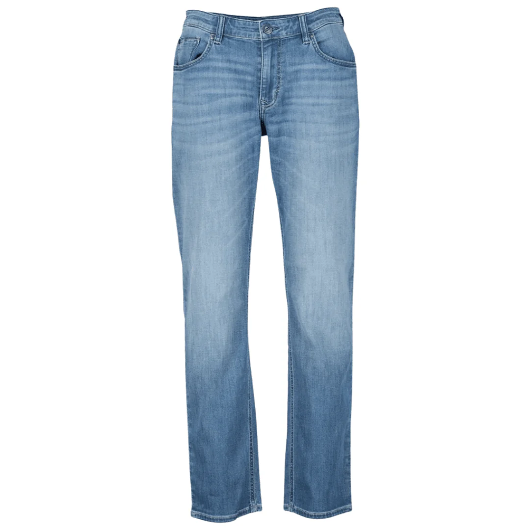 Paddocks Hose Jeans Herren Regular Fit Ben Stretch in medium blue used moustach – Bild 2