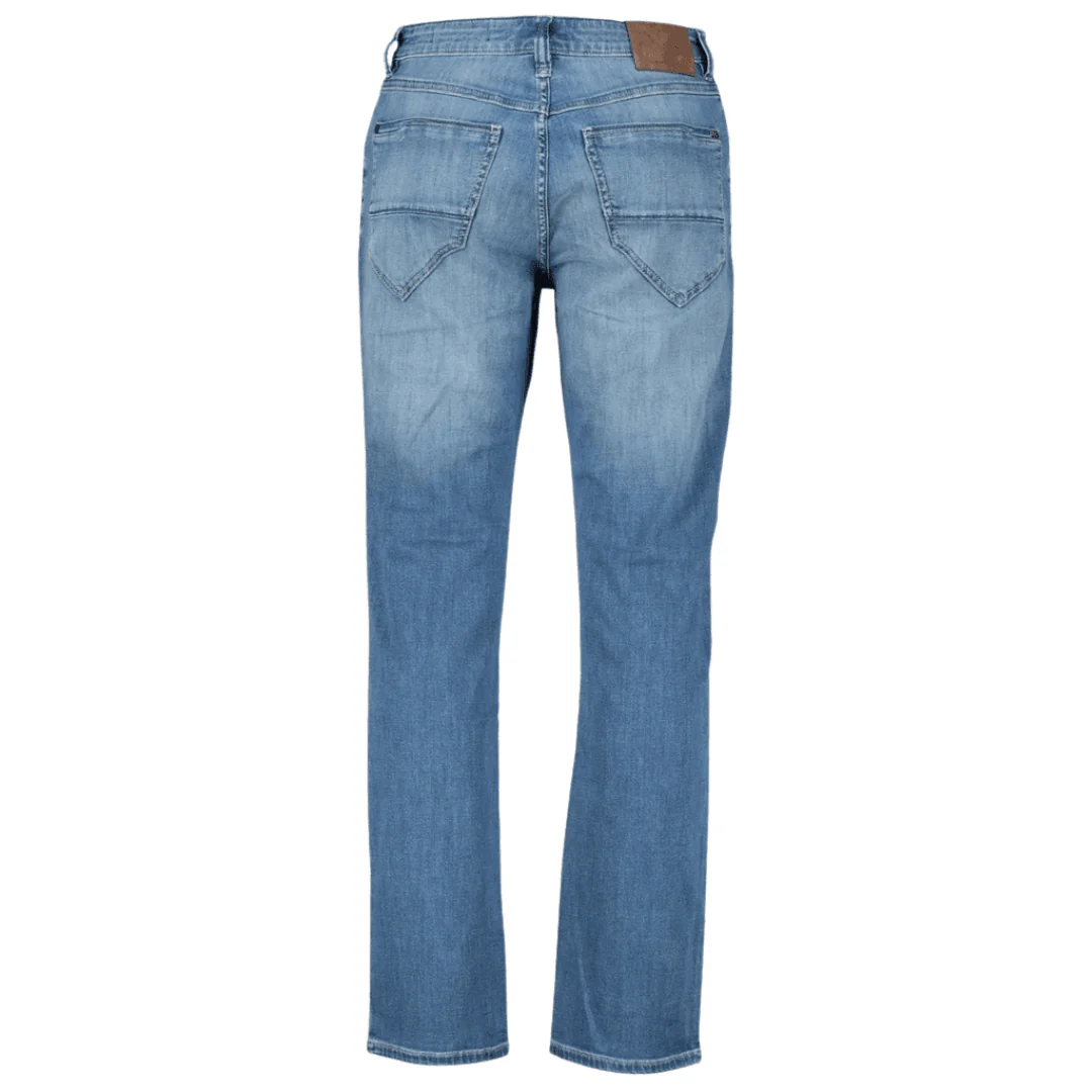Paddocks Hose Jeans Herren Regular Fit Ben Stretch in medium blue used moustach – Bild 3